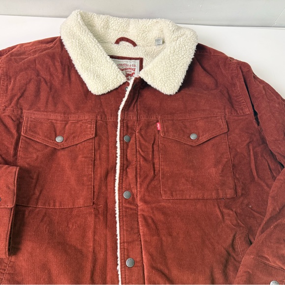 Levi’s Corduroy Faux Sherpa Lined Trucker Jacket NWT - Picture 2 of 10